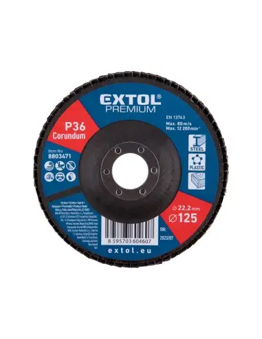 Disc lamelar corindon, O125mm P36, 8803471, 12 200 RPM