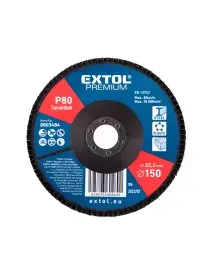 Disc cu lamela corindon, EXTOL PREMIUM, 8803484, O150mm, P80