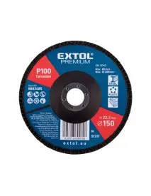 Disc lamelar corindon, EXTOL PREMIUM, 8803485, O150mm, P100