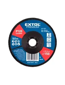 Disc lamelar corindon, EXTOL PREMIUM, 8803486, O150mm, P120