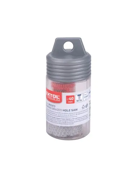 Burghiu diamantat, EXTOL PREMIUM, 8801870, 40mm, filet M14