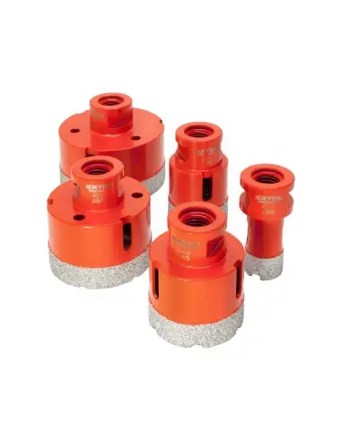 Set 5 piese burghiu diamant, EXTOL PREMIUM, 8802995, filet M14, 20-68mm