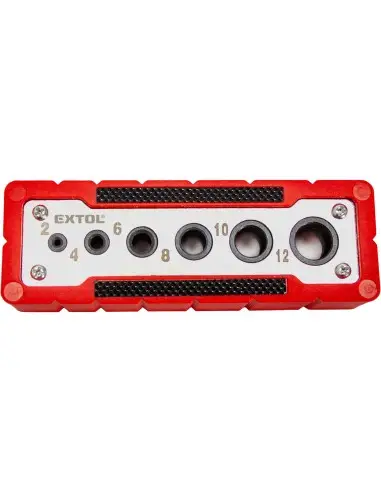 Drillblock, EXTOL PREMIUM, 8801920, 2-12mm, inox-plastic Drillblock, EXTOL PREMIUM, 8801920, 2-12mm, inox-plastic