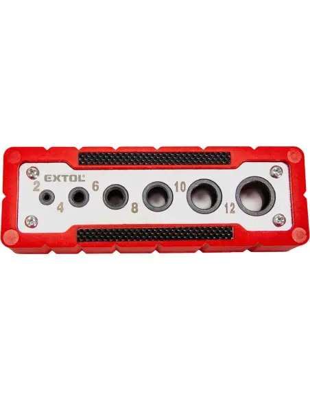 Drillblock, EXTOL PREMIUM, 8801920, 2-12mm, inox-plastic Drillblock, EXTOL PREMIUM, 8801920, 2-12mm, inox-plastic