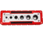 Drillblock, EXTOL PREMIUM, 8801920, 2-12mm, inox-plastic