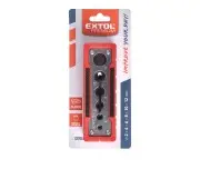 Drillblock, EXTOL PREMIUM, 8801920, 2-12mm, inox-plastic