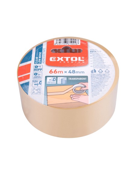 Banda adeziva, EXTOL PREMIUM, 8856323, 48mm x 66m, 46microni