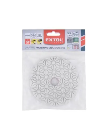 Roata polisare diamant, EXTOL PREMIUM, 8803092, O100mm, P100