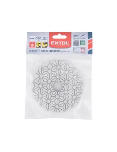 Roata polisare diamant velcro, 100mm, EXTOL, 8803097, Velcro, O100mm