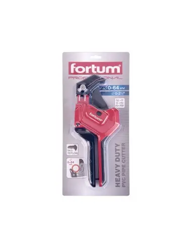 PVC pipe cutter, FORTUM, 4775018, 0-64mm, lama SK5