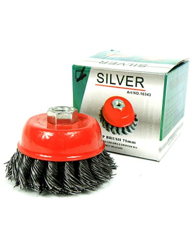 Perie sarma pentru flex, SilverTools, 125mm M14, S10345 Perie sarma pentru flex, SilverTools, 125mm M14, S10345