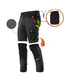Pantaloni de protectie, Procera, Zeus, 2 in 1, Gri