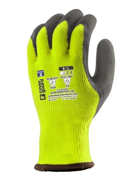 Manusi de protectie pentru frig, Coverguard, imersate in latex spumat