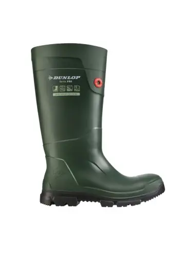Cizme de protectie, DUNLOP, material Purofort, culoare verde, Purofort, TerraPRo
