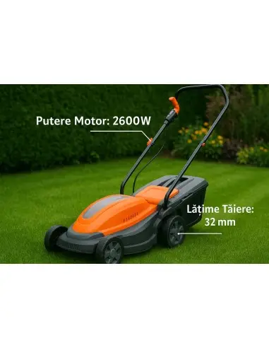 Masina tuns iarba electrica 2600W, 25L, Kraft&Dele KD5361