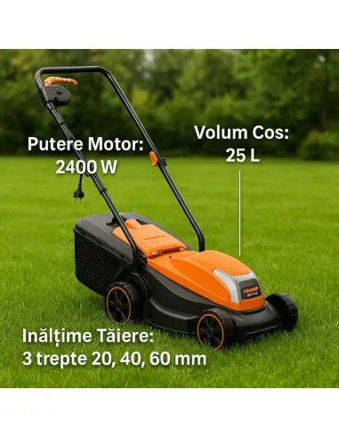 Masina de tuns iarba, KRAFT&DELE, 2400W, 25L, KD5360