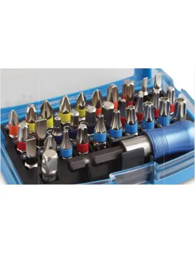 Set biti, Hogert, 1/4", cu adaptor, 32 piese