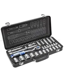 HT1R480-Trusa 29 piese, chei tubulare cu clichet Hogert Technik - Chei si truse chei