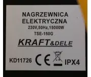 Incazitor Electric 15KW Termostat, Kraft&Dele, KD11726