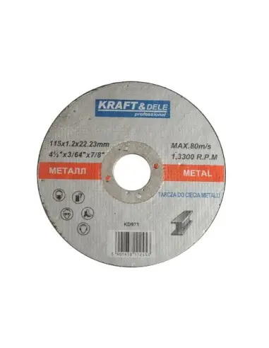 Disc pentru metal 115x1,2x22,23, KD971