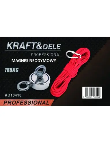 Suport magnetic cu magnet neodim 180 kg, Kraft&Dele, KD10418