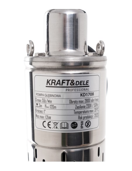 Pompa submersibila cu surub 120M 1,20kW, Kraft&Dele, KD1708