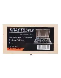 Set burghie lemn, Kraft&Dele, 8 buc, 230 mm, KD11796