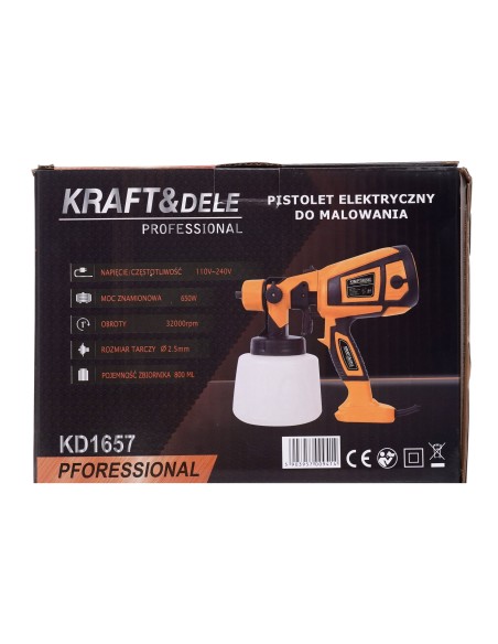 Pistol de vopsit 650W 800ML, Kraft&Dele, KD1657
