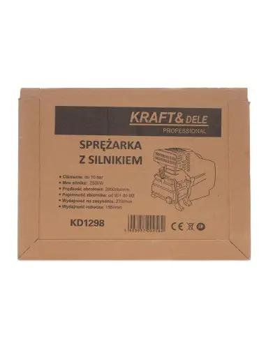 Compresor cu motor 10BAR, Kraft&Dele, KD1298