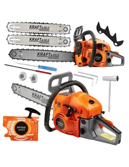 Ferastrau cu Lant pe Benzina 5,9CP + Accesorii, KD10613 Ferastrau cu Lant pe Benzina 5,9CP + Accesorii, KD10613