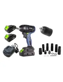 Cheie de impact cu acumulator 21V - set, Kraft&Dele, KD3408