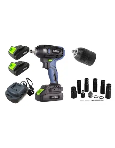 Cheie de impact cu acumulator 21V - set, Kraft&Dele, KD3408