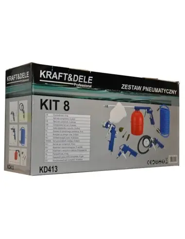 Compresor de ulei 24L + Set 8 in 1, Kraft&Dele, KD400-K3