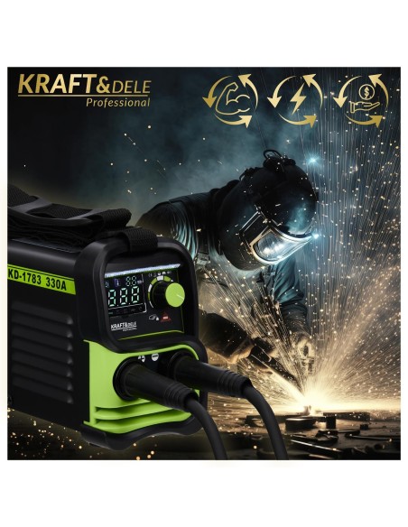 Aparat de sudura invertor 330A MMA TIG LIFT VRD, Kraft&Dele, KD1783