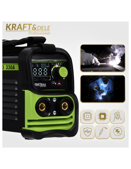 Aparat de sudura invertor 330A MMA TIG LIFT VRD, Kraft&Dele, KD1783
