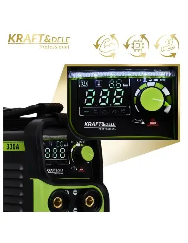 Aparat de sudura invertor 330A MMA TIG LIFT VRD, Kraft&Dele, KD1783
