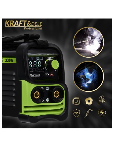 Aparat de sudura invertor 330A MMA TIG LIFT VRD, Kraft&Dele, KD1783