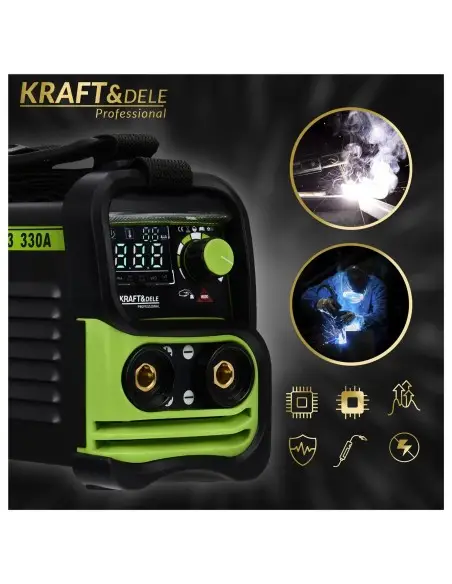 Aparat de sudura invertor 330A MMA TIG LIFT VRD, Kraft&Dele, KD1783