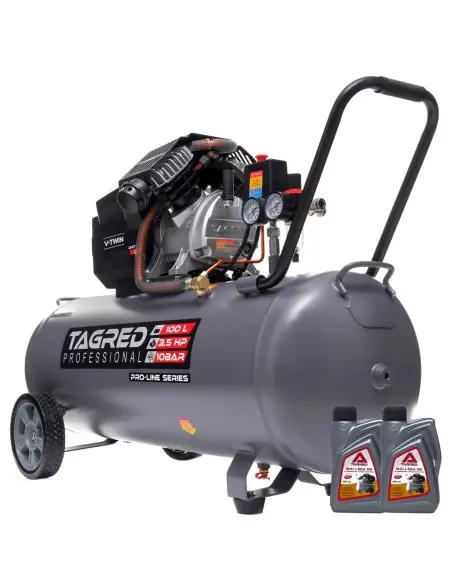 Compresor aer cu ulei, Tagred, 100l, 10bari, 3.5Kw, Ta367