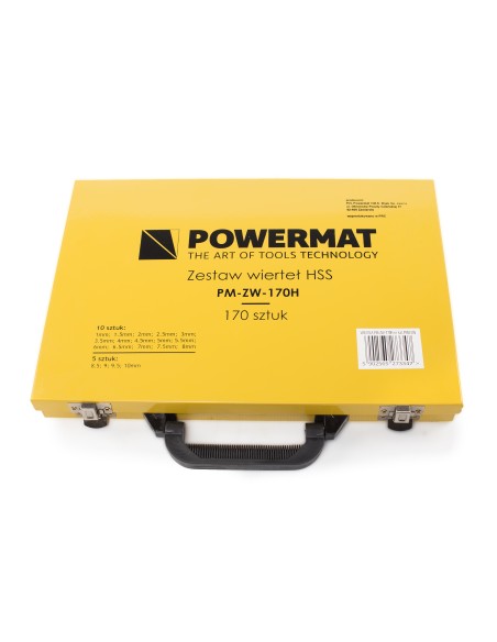 Set de burghie HSS 170 buc., Powermat, PM0335