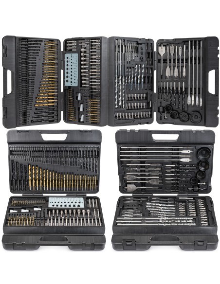 Set de burghie si biti 204 buc, Powermat, PM0701