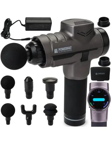 Masaj vibrator pistol + 6 capete, Powermat, PM0852