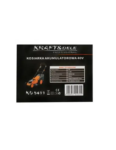 Masina de tuns iarba cu baterie 50L 38CM 40V, Kraft&Dele, KD5411