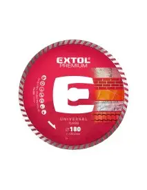 Disc taiere diamantat turbo, EXTOL PREMIUM, 108754, 180x22,2x2,5mm, 8600 rot/min