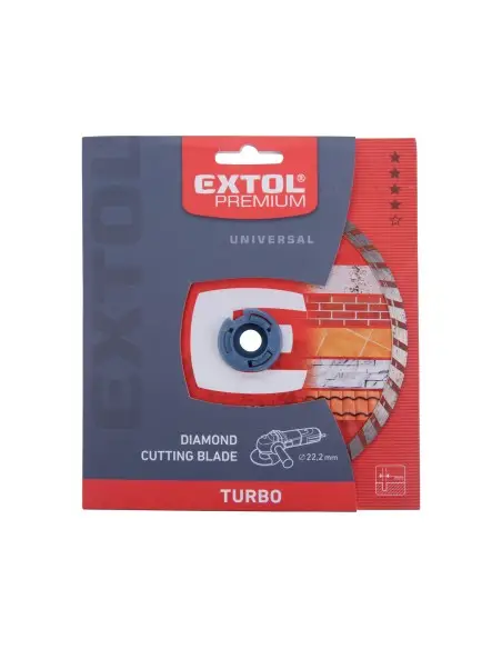 Disc taiere diamantat turbo, EXTOL PREMIUM, 108754, 180x22,2x2,5mm, 8600 rot/min Disc taiere diamantat turbo, EXTOL PREMIUM, 108754, 180x22,2x2,5mm, 8600 rot/min