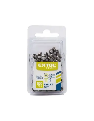 Set 100 buc, Extol Craft, 10263, Gri nichel, interior 4mm