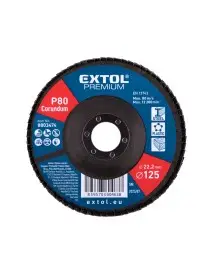 Corundum flap disc, EXTOL PREMIUM, 8803474, O125mm, P80