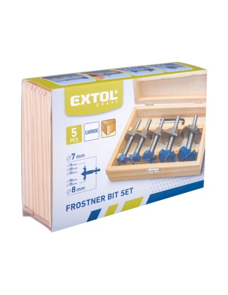 Set burghie Forstner, EXTOL CRAFT, 902003, TCT, cutie lemn