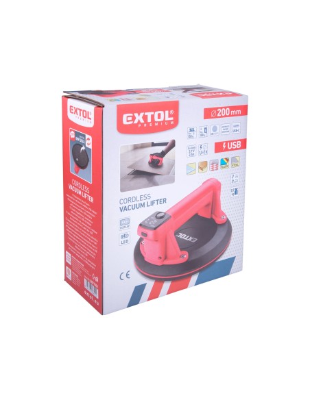 Cordless vacuum sucker, EXTOL PREMIUM, 8891502, 3,7V,150 kg