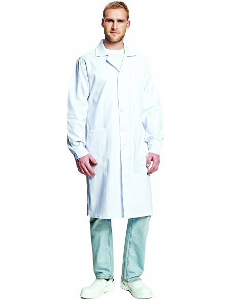 FERN - Halat de protectie alb, din bumbac 100% CERVA CERVA - Horeca FERN - Halat de protectie alb, din bumbac 100% CERVA CERVA - Horeca